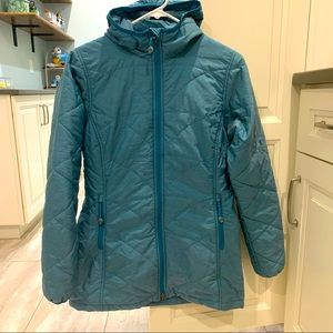 LL Bean Primaloft Packaway Down Coat Teal